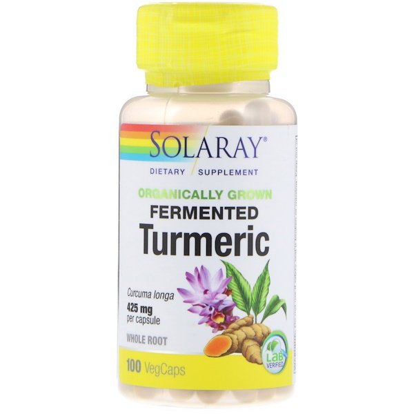 Mua Solaray Organically Grown Fermented Turmeric 425 mg 100 VegCaps giảm giá rẻ Hà nội TPHCM