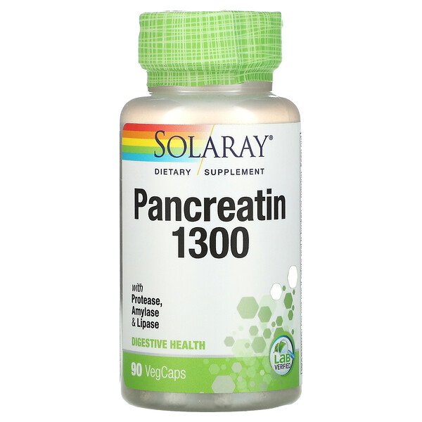 Solaray Pancreatin 1300 90 VegCaps 3 solaray pancreatin 1300 90 vegcaps 41141