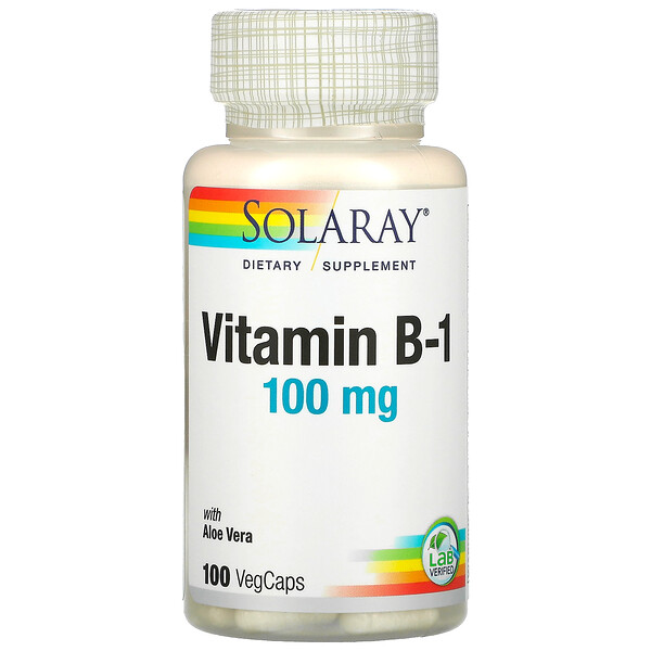 Mua Solaray Vitamin B-1 with Aloe Vera 100 mg 100 VegCaps giảm giá rẻ Hà nội TPHCM