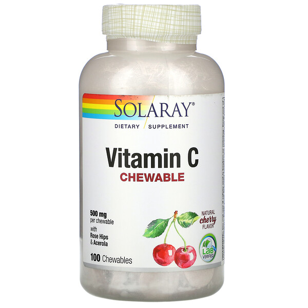 Mua Solaray Vitamin C Chewable Natural Cherry 500 mg 100 Chewable giảm giá rẻ Hà nội TPHCM