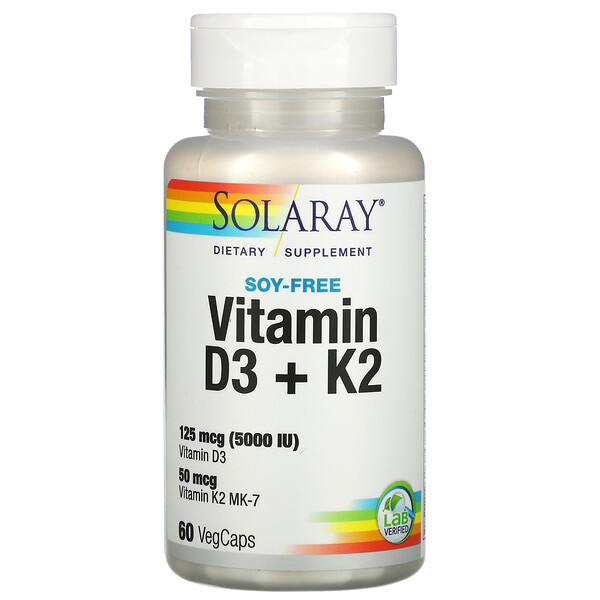 Mua Solaray Vitamin D3 + K2 Soy-Free 60 VegCaps giảm giá rẻ Hà nội TPHCM