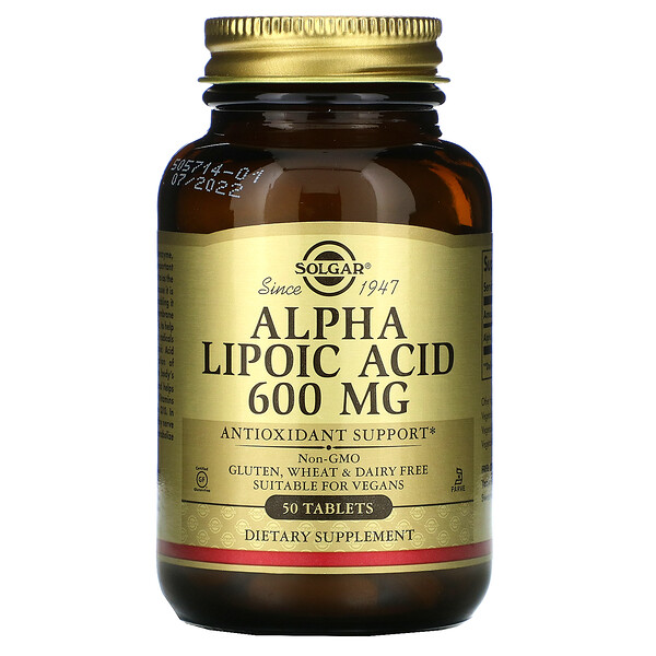 Solgar Alpha Lipoic Acid 600 mg 50 viên 6 solgar alpha lipoic acid 600 mg 50 tablets 9634
