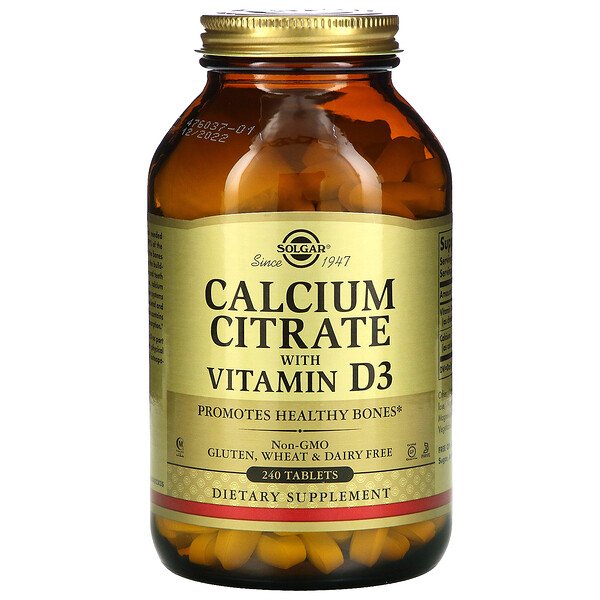 Solgar Calcium Citrate with Vitamin D3 240 viên 3 solgar calcium citrate with vitamin d3 240 tablets 12146
