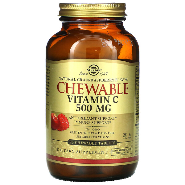 Mua Solgar Chewable Vitamin C Natural Cran-Raspberry 500 mg 90 viên nhai giảm giá rẻ Hà nội TPHCM