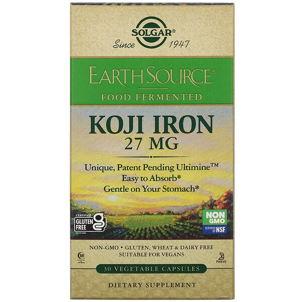 Mua Solgar EarthSource Food Fermented Koji Iron 27 mg 30 Vegetable viên giảm giá rẻ Hà nội TPHCM