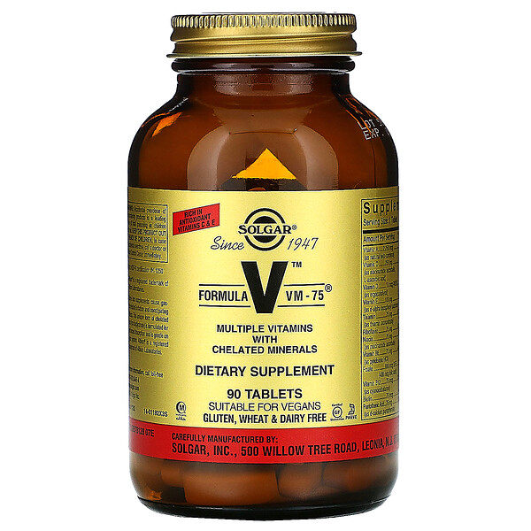 Solgar Formula V VM-75 Multiple Vitamins with Chelated Minerals 90 Tablets 1 Mua Solgar Formula V VM-75 Multiple Vitamins with Chelated Minerals 90 viên giảm giá rẻ Hà nội TPHCM