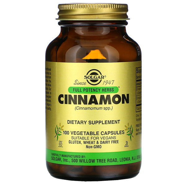Solgar Full Potency Herbs Cinnamon 100 Vegetable viên 3 solgar full potency herbs cinnamon 100 vegetable capsules 12156