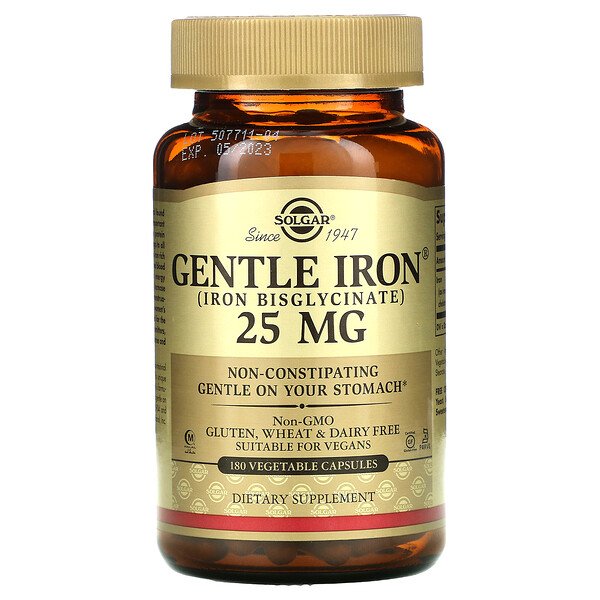 Mua Solgar Gentle Iron 25 mg 180 Vegetable viên giảm giá rẻ Hà nội TPHCM