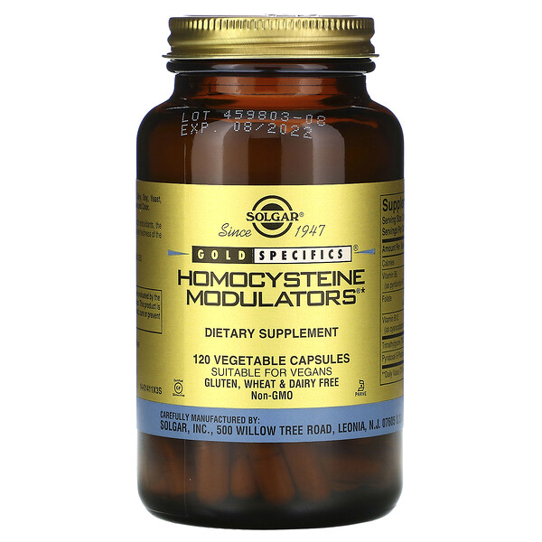 Solgar Gold Specifics Homocysteine Modulators 120 Vegetable viên 6 solgar gold specifics homocysteine modulators 120 vegetable capsules 15267
