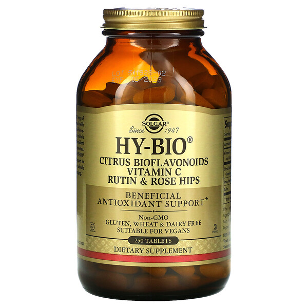 Mua Solgar Hy-Bio Citrus Bioflavonoids Vitamin C Rutin & Rose Hips 250 viên giảm giá rẻ Hà nội TPHCM