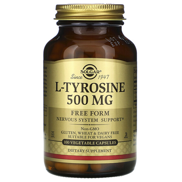 Solgar L-Tyrosine 500 mg 100 viên 5 solgar l tyrosine 500 mg 100 veggie caps 48604