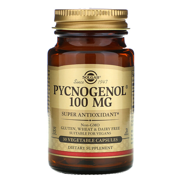 Solgar Pycnogenol 100 mg 30 Vegetable viên 3 solgar pycnogenol 100 mg 30 vegetable capsules 48597