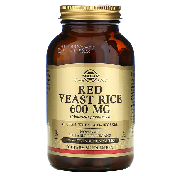 Solgar Red Yeast Rice 600 mg 120 viên 3 solgar red yeast rice 600 mg 120 vegetable capsules 48598