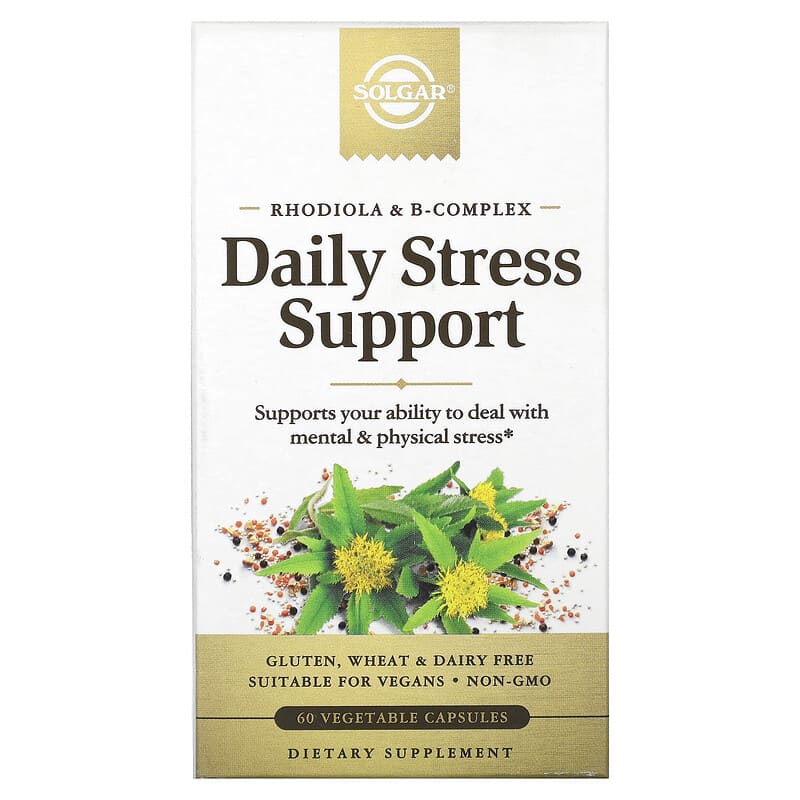 Solgar Rhodiola & B-Complex Daily Stress Support 60 Vegetable Capsules 3 Solgar Rhodiola & B-Complex Daily Stress Support 60 Vegetable Capsules 033984303188