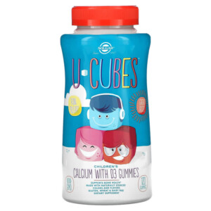 Solgar U-Cubes Children's Calcium With D3 Strawberry 120 Gummies 033984576001