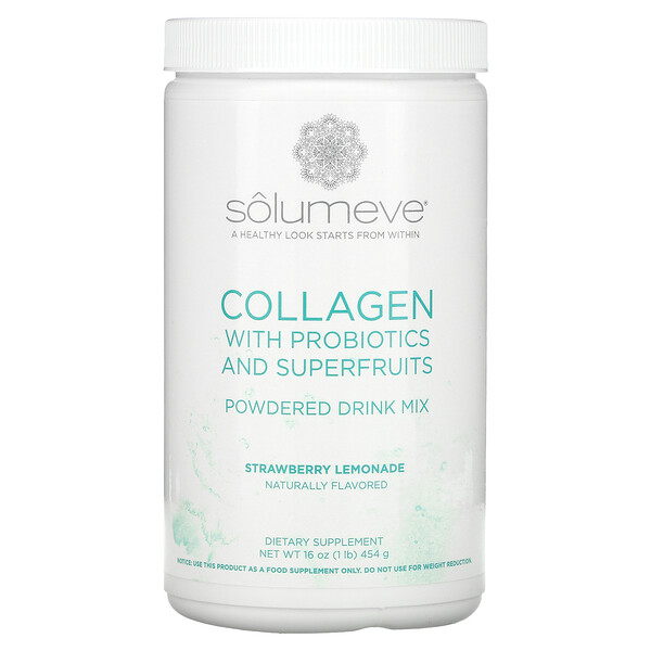 Mua Solumeve Collagen with Probiotics and Superfruits Powdered Drink Mix Strawberry Lemonade 16 oz 454 g giảm giá rẻ Hà nội TPHCM