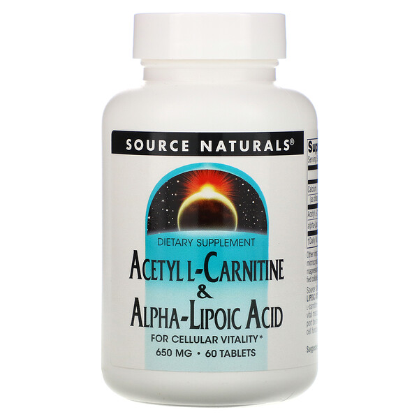 Source Naturals Acetyl L-Carnitine & Alpha-Lipoic Acid 650 mg 60 viên 6 source naturals acetyl l carnitine alpha lipoic acid 650 mg 60 tablets 1013