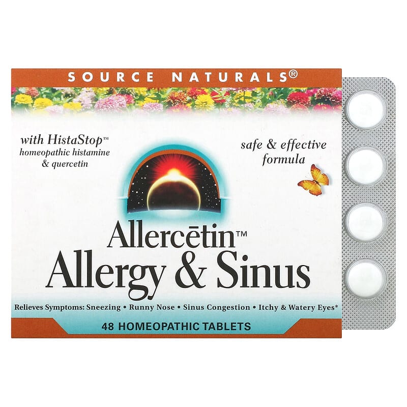 Source Naturals Allercetin Allergy & Sinus 48 Homeopathic viên 6 source naturals allercetin allergy sinus 48 homeopathic tablets 1031