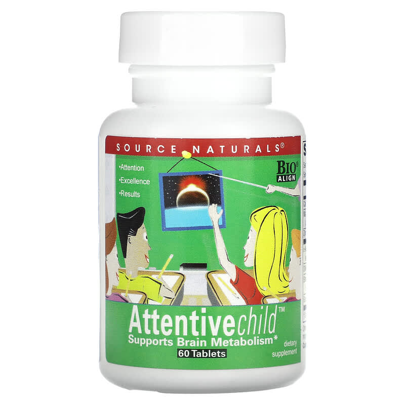 Source Naturals Attentive Child 60 Tablets 3 Source Naturals Attentive Child 60 Tablets 021078019466