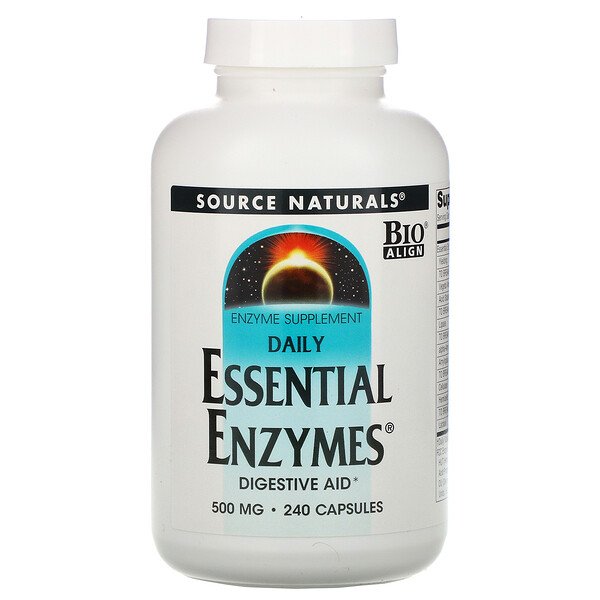 Source Naturals Daily Essential Enzymes 500 mg 240 viên 3 source naturals daily essential enzymes 500 mg 240 capsules 1176