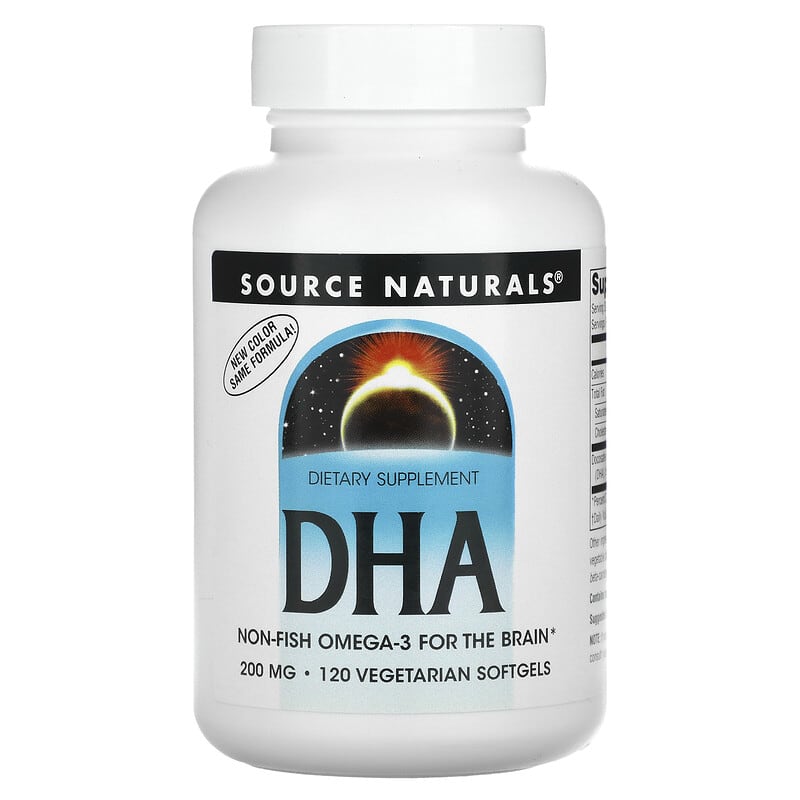 Source Naturals DHA 200 mg 120 Vegetarian Softgels 3 Source Naturals DHA 200 mg 120 Vegetarian Softgels 021078006558