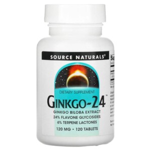 Source Naturals Ginkgo-24 120 mg 120 Tablets 021078002239