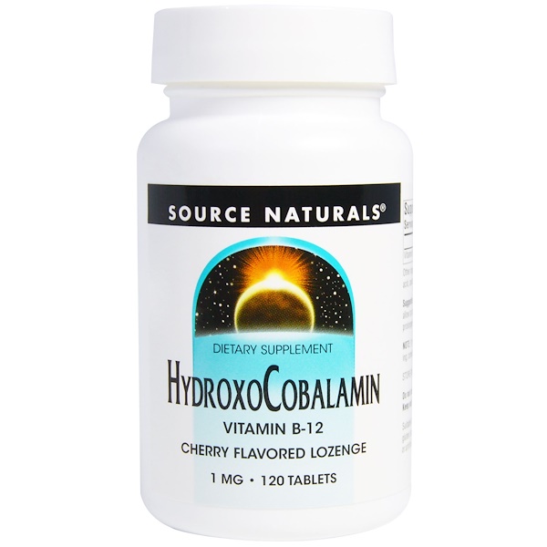 Mua Source Naturals HydroxoCobalamin Vitamin B12 Cherry Flavored Lozenge 1 mg 120 viên giảm giá rẻ Hà nội TPHCM