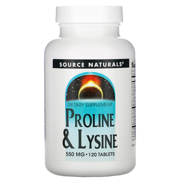 Mua Source Naturals L-Proline & L-Lysine 550 mg 120 viên giảm giá rẻ Hà nội TPHCM