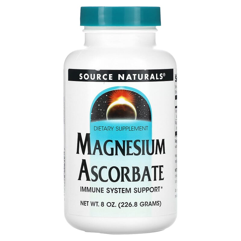 Source Naturals Magnesium Ascorbate 8 oz (226.8 g) 3 Source Naturals Magnesium Ascorbate 8 oz (226.8 g) 021078008347