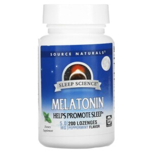 Source Naturals Melatonin Peppermint 5 mg 200 Lozenges 021078005841