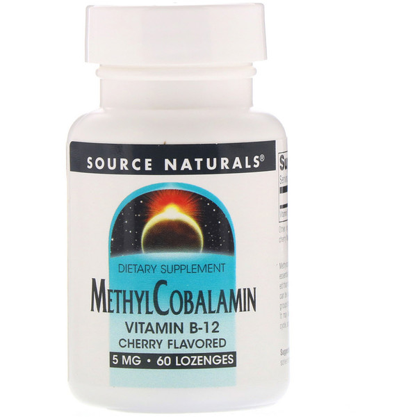 Mua Source Naturals MethylCobalamin Vitamin B12 Cherry Flavored 5 mg 60 Lozenges giảm giá rẻ Hà nội TPHCM
