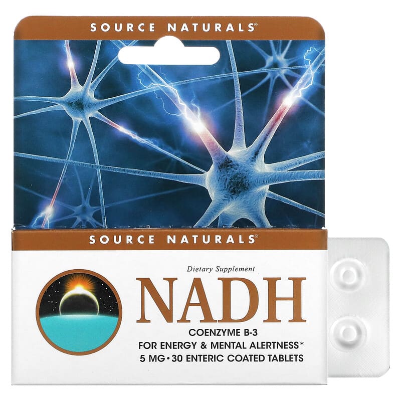 Source Naturals NADH CoEnzyme B-3 5 mg 30 Enteric Coated Tablets 3 Source Naturals NADH CoEnzyme B-3 5 mg 30 Enteric Coated Tablets 021078020769