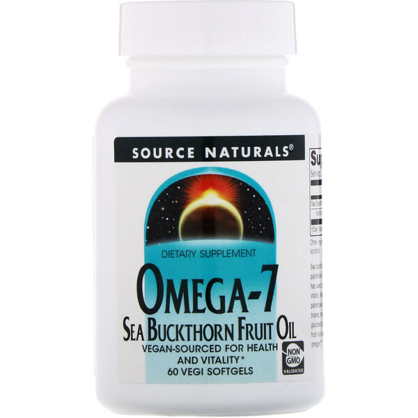 Source Naturals Omega-7 Seabuckthorn Fruit Oil 60 Vegi Softgels 2 source naturals omega 7 seabuckthorn fruit oil 60 vegi softgels 64691