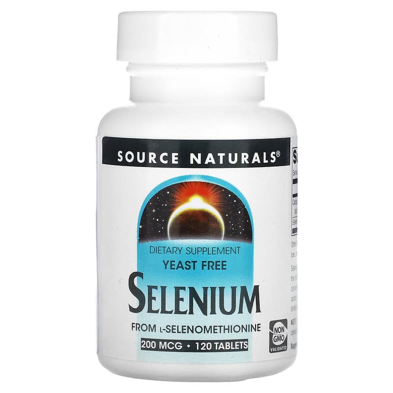Source Naturals Selenium From L-Selenomethionine 200 mcg 120 Tablets 3 Source Naturals Selenium From L-Selenomethionine 200 mcg 120 Tablets 021078009238