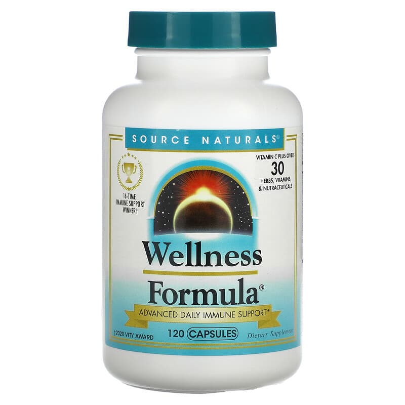 Source Naturals Wellness Formula 120 Capsules 3 Source Naturals Wellness Formula 120 Capsules 021078014256