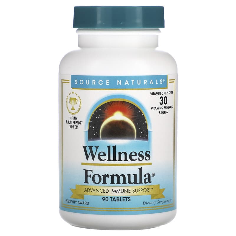 Source Naturals Wellness Formula 90 Tablets 3 Source Naturals Wellness Formula 90 Tablets 021078000228