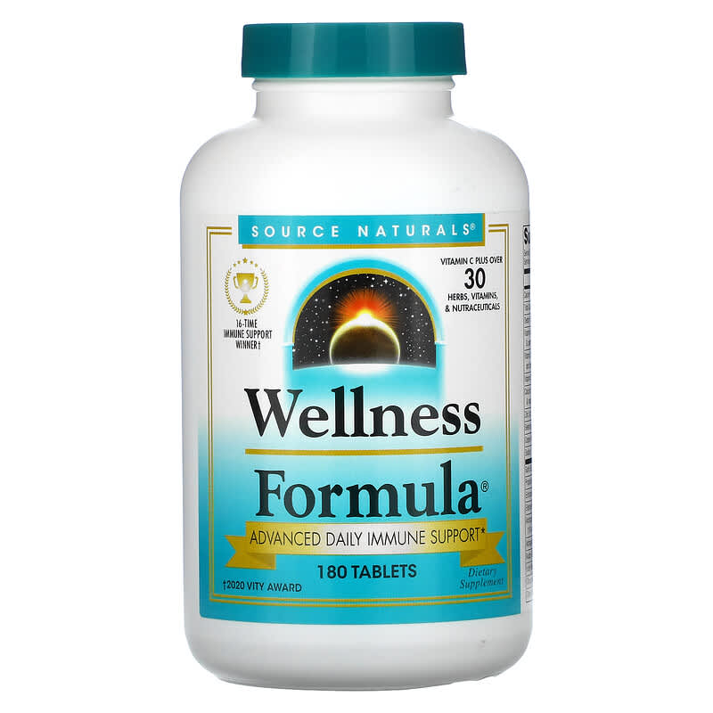 Source Naturals Wellness Formula Advanced Daily Immune Support 180 Tablets 3 Source Naturals Wellness Formula Advanced Daily Immune Support 180 Tablets 021078008231