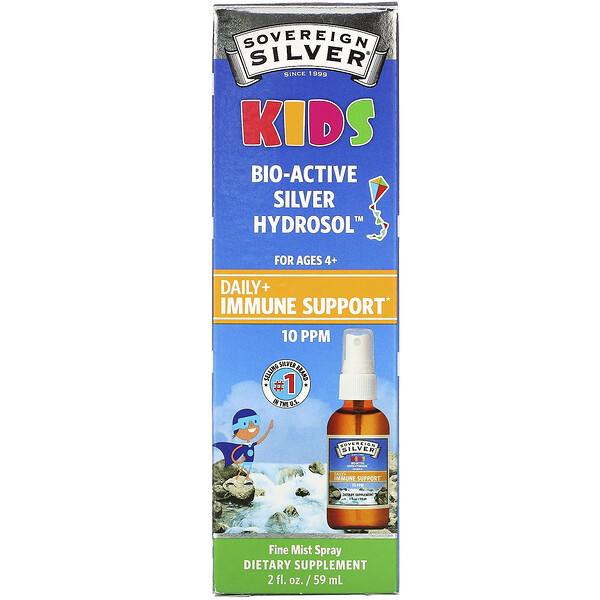 Mua Sovereign Silver Kids Bio-Active Silver Hydrosol Daily Immune Support Spray Ages 4+ 10 PPM 2 oz 59 ml giảm giá rẻ Hà nội TPHCM
