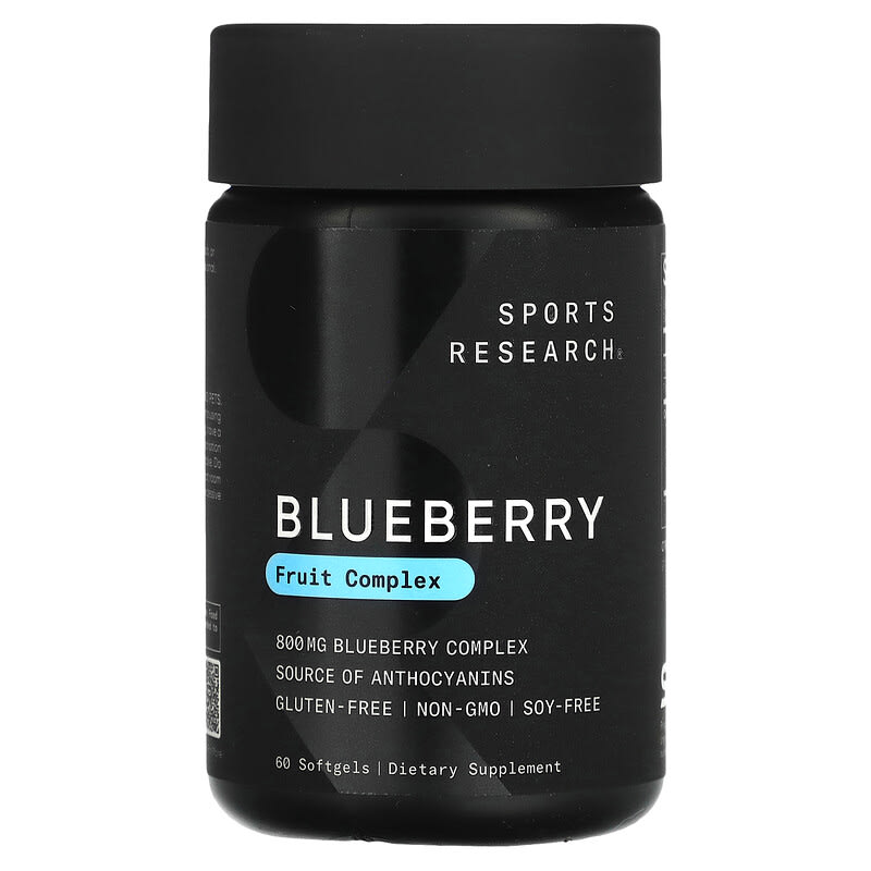 Sports Research Blueberry Concentrate 800 mg 60 Softgels 3 Sports Research Blueberry Concentrate 800 mg 60 Softgels 023249010128