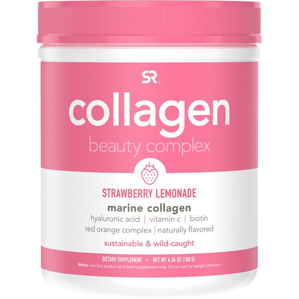 Sports Research Collagen Beauty Complex Marine Collagen Strawberry Lemonade 6.34 oz (180 g) 3 sports research collagen beauty complex marine collagen strawberry lemonade 6 34 oz 180 g 101528