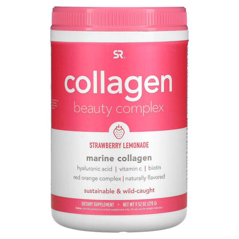 Sports Research Collagen Beauty Complex Marine Collagen Strawberry Lemonade 9.52 oz (270 g) 3 Sports Research Collagen Beauty Complex Marine Collagen Strawberry Lemonade 9.52 oz (270 g) 023249013426