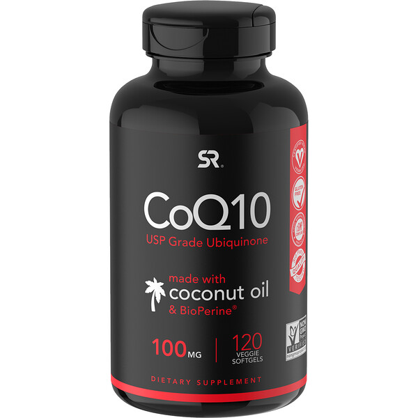 Sports Research CoQ10 USP Grade with Bioperine 100 mg 120 Veggie Softgels 1 Mua Sports Research CoQ10 with BioPerine & Coconut Oil 100 mg 120 Veggie Softgels giảm giá rẻ Hà nội TPHCM