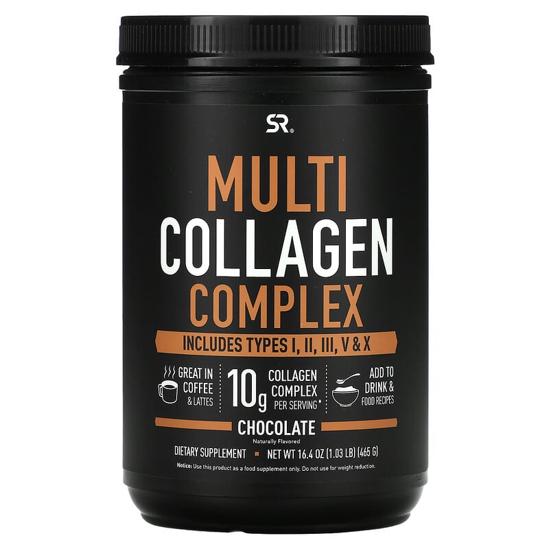 Sports Research Multi Collagen Complex Chocolate 1.03 lb (465 g) 6 sports research multi collagen complex chocolate 1 03 lb 465 g 100267