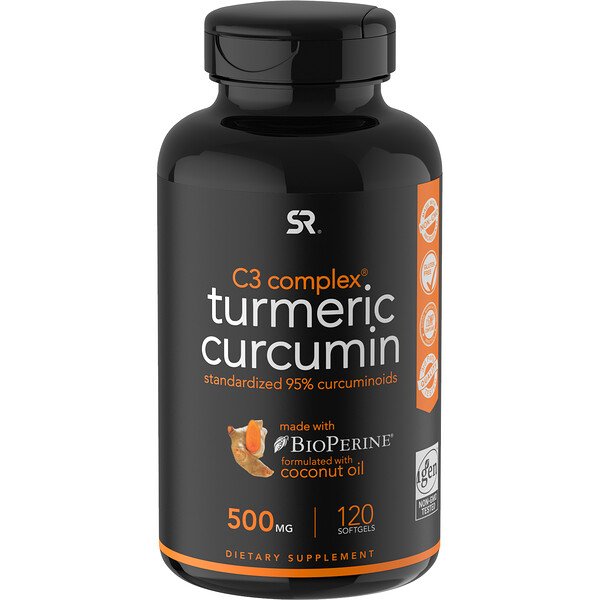 Sports Research Turmeric Curcumin C3 Complex 500 mg 120 Softgels 3 sports research turmeric curcumin c3 complex 500 mg 120 softgels 72054