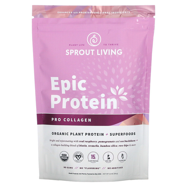 Mua Sprout Living Epic Protein Organic Plant Protein + Superfoods Pro Collagen 0.8 lb 364 g giảm giá rẻ Hà nội TPHCM