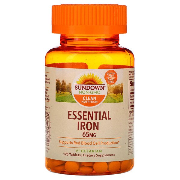 Mua Sundown Naturals Essential Iron 65 mg 120 viên giảm giá rẻ Hà nội TPHCM