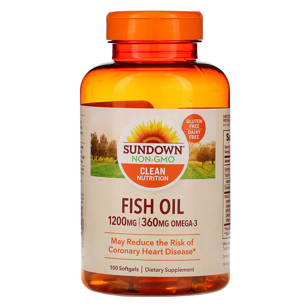 Sundown Naturals Fish Oil 1,200 mg 100 Softgels 6 sundown naturals fish oil 1 200 mg 100 softgels 67832