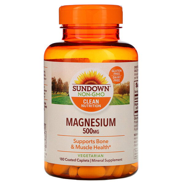 Mua Sundown Naturals Magnesium 500 mg 180 Coated Caplets giảm giá rẻ Hà nội TPHCM
