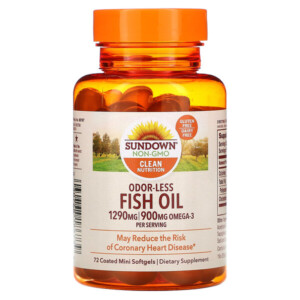 Mua Sundown Naturals Odor-Less Fish Oil 645 mg 72 Coated Mini Softgels giảm giá rẻ Hà nội TPHCM