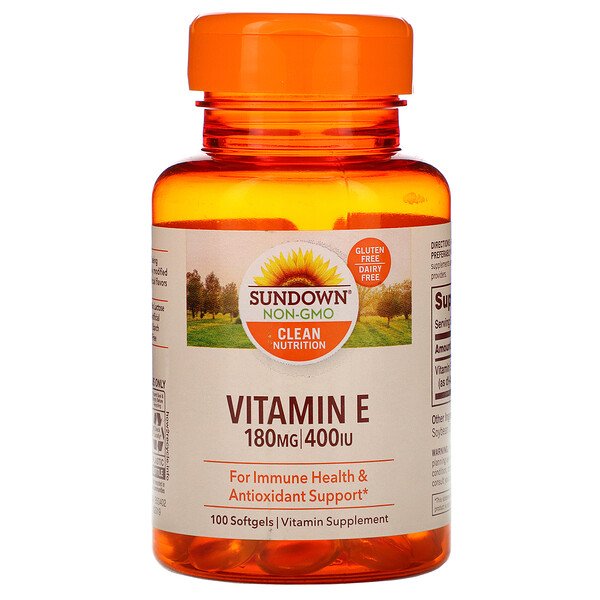 Mua Sundown Naturals Vitamin E 180 mg 400 IU 100 Softgels giảm giá rẻ Hà nội TPHCM